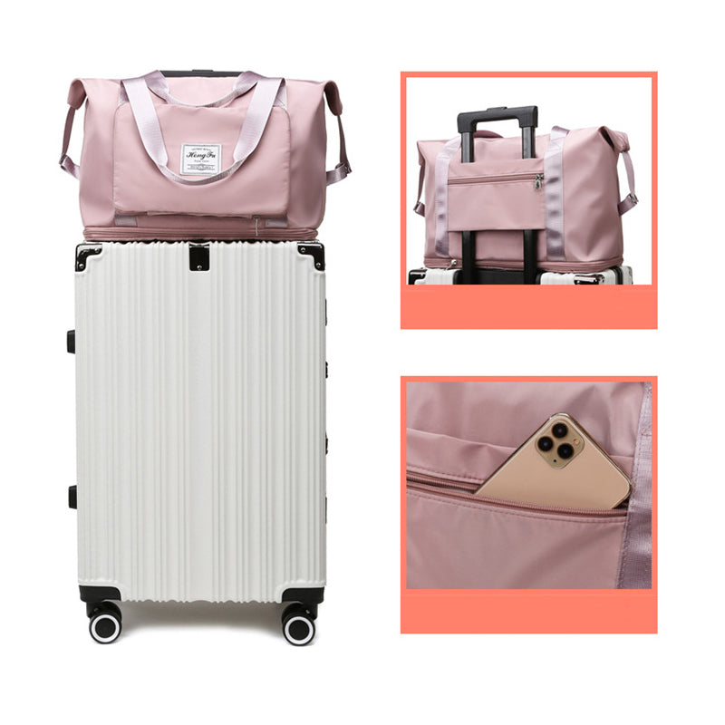 Foldable Wet and Dry Separation Shoulder Bag Handbag For Travel Yoga and Fitness