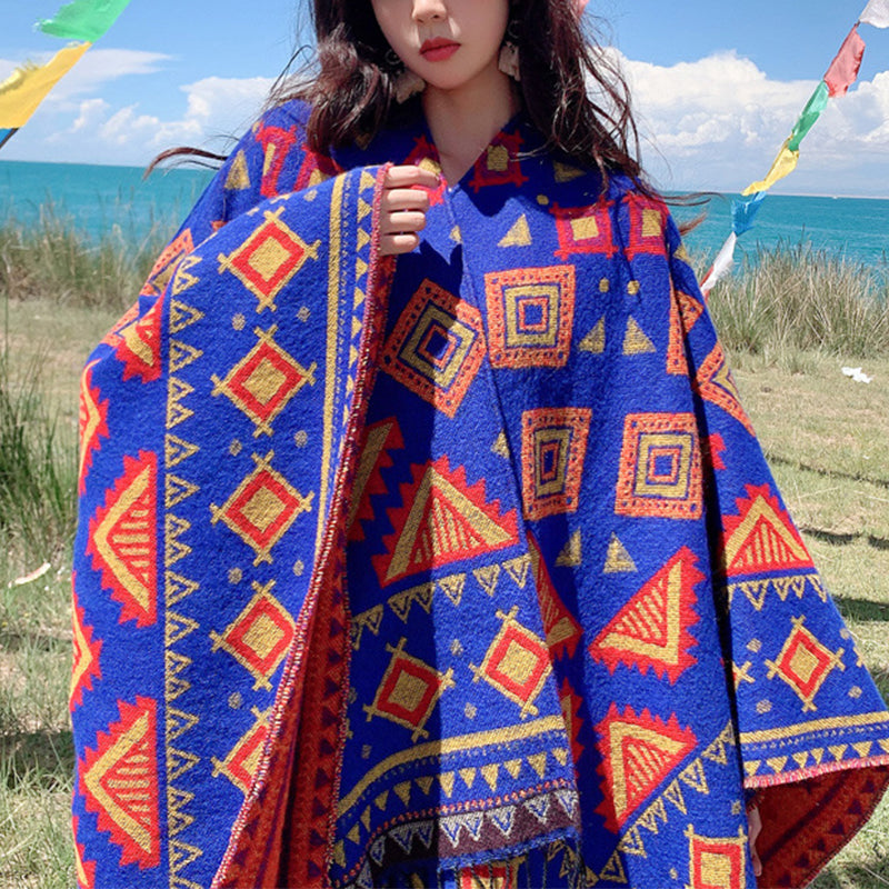 Women Warm Bohemian Scarf Cardigan Shawl For Travel and Office