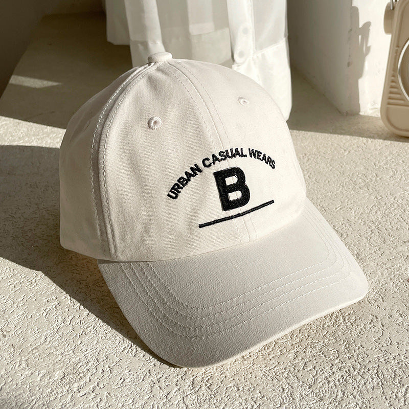 B Letter Embroidered Simple Children's Baseball Cap