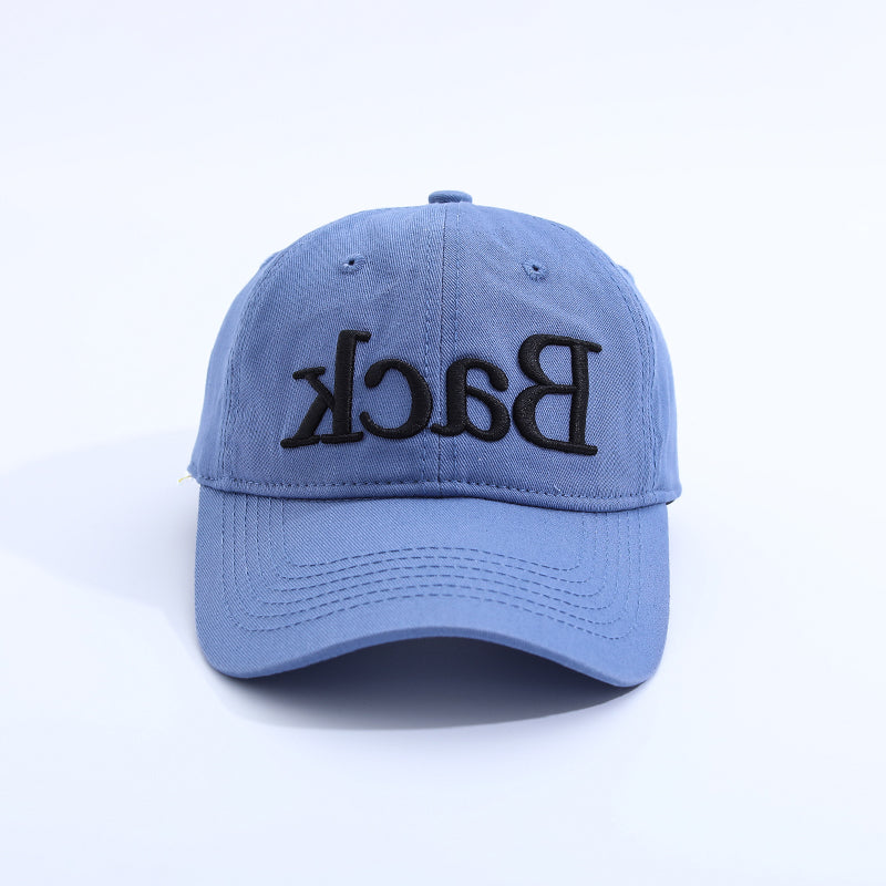 Versatile Casual Embroidered Reverse Lettering Baseball Cap