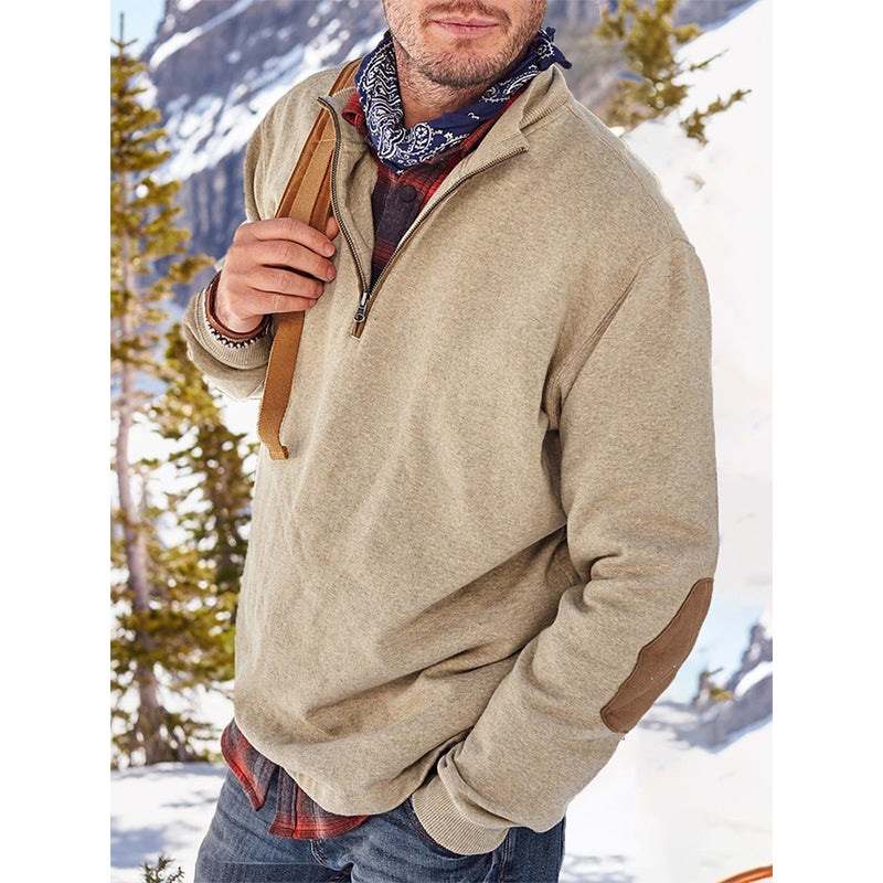 Casual Long Sleeve Stand Collar Sweatshirts