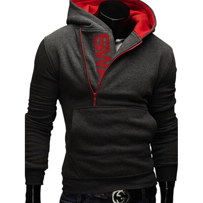 Men Loose Pullover Hooded Tops Sweatshirt Pockets Jumper For Fitness Sports