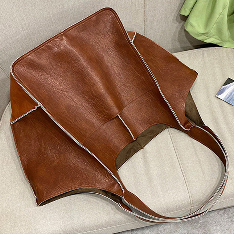 PU Soft Tote Shoulder Bag For Students and Women