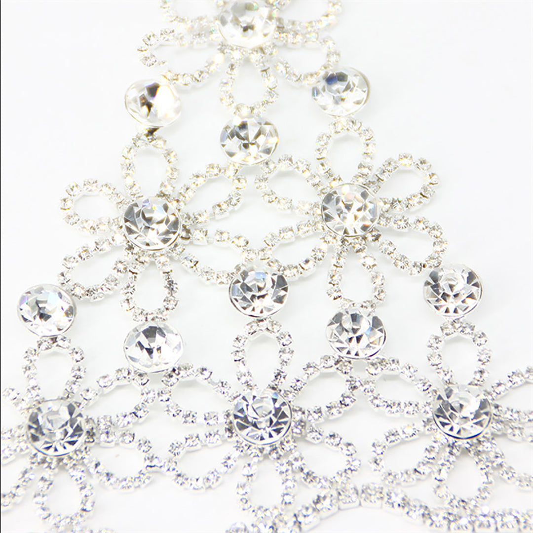 Ziibras™ Flower-shape Rhinestone Bracelet WIth Ring