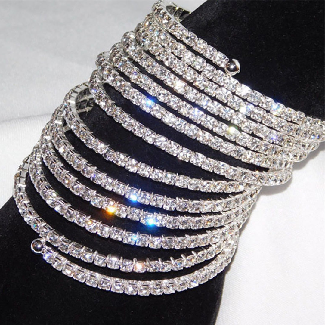 Ziibras™ Shiny Rhinestone Multi-row Bracelet