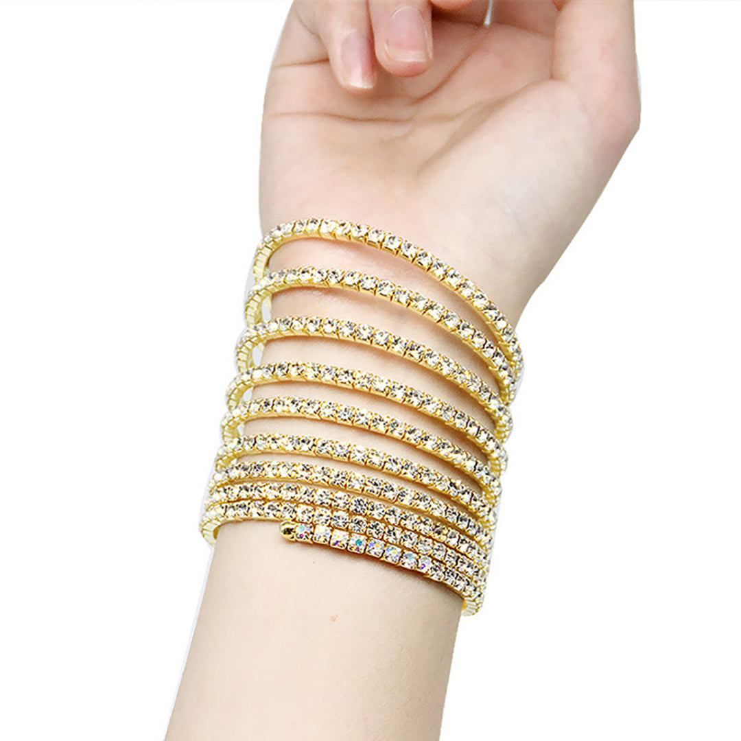 Ziibras™ Shiny Rhinestone Multi-row Bracelet