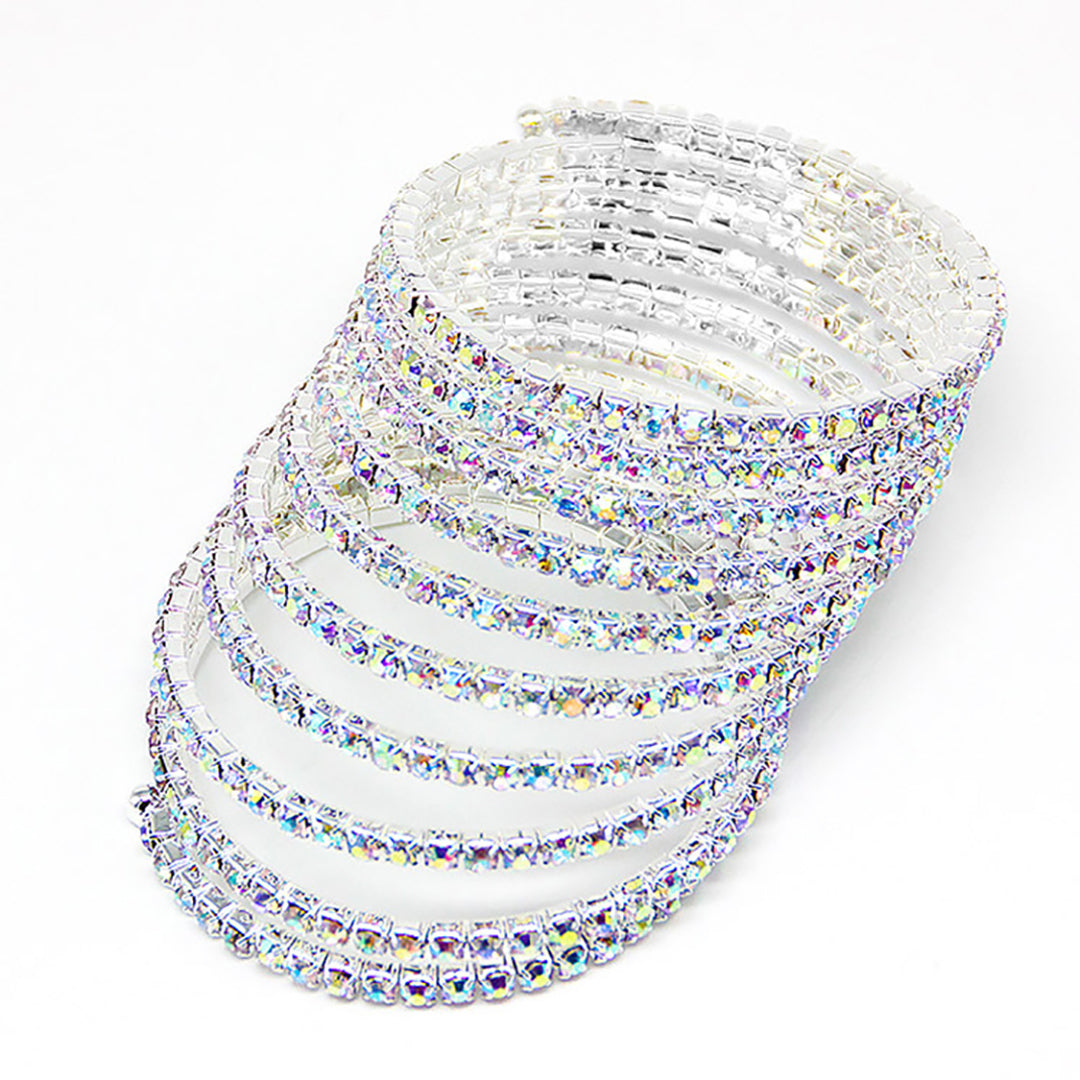 Ziibras™ Shiny Rhinestone Multi-row Bracelet