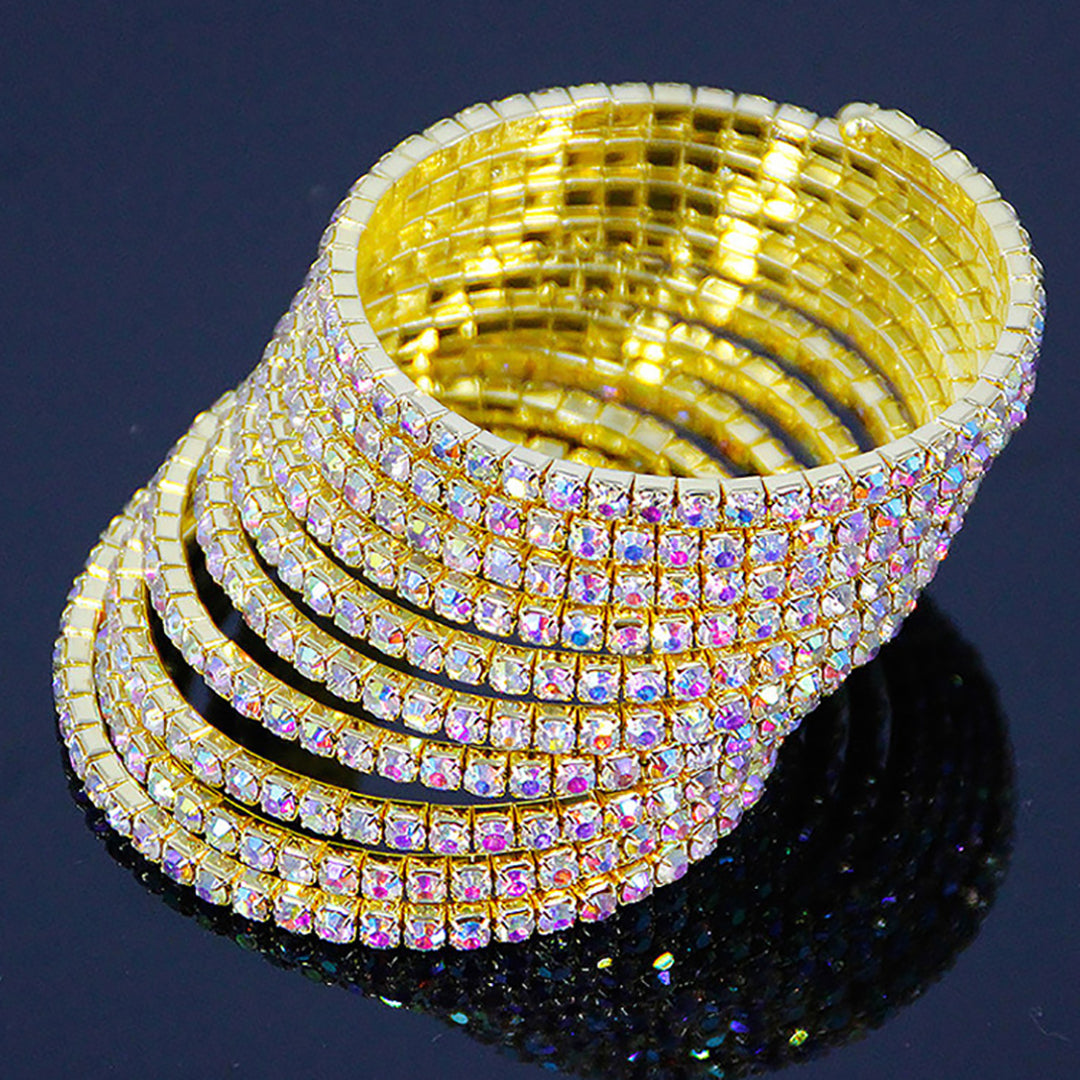 Ziibras™ Shiny Rhinestone Multi-row Bracelet