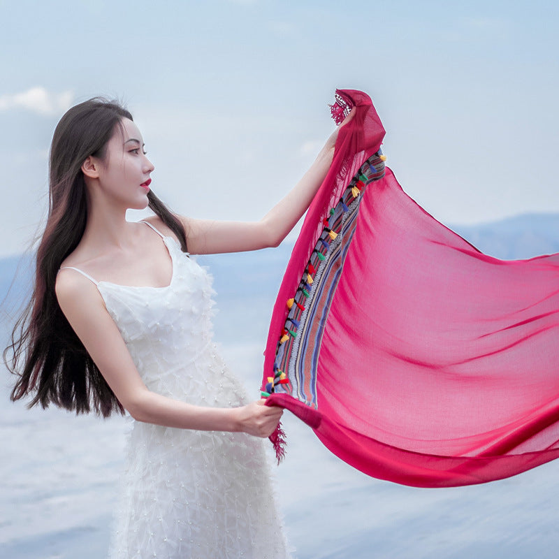 Desert Vacation Sunscreen Shawl Ethnic Style