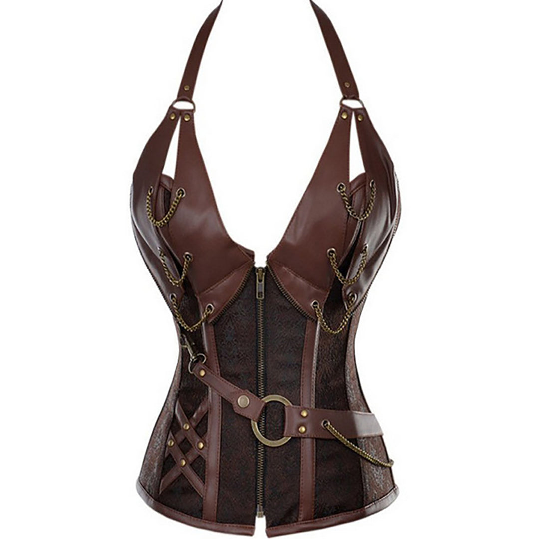 Women  Waist Trainer Body Shaper Zipper Bustiers Waist Cincher Tops Slimming