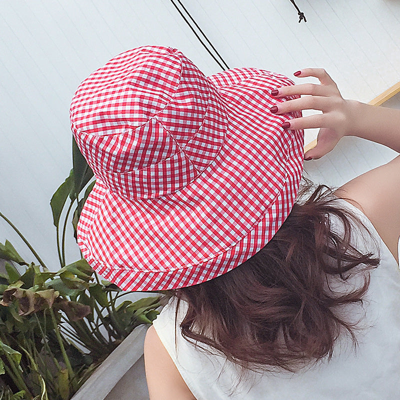 Casual Holiday Plaid Sun Hat