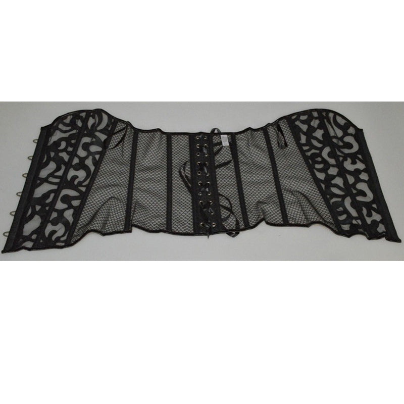 6XL Hollow Printed Mesh Sexy Shapewear Corset
