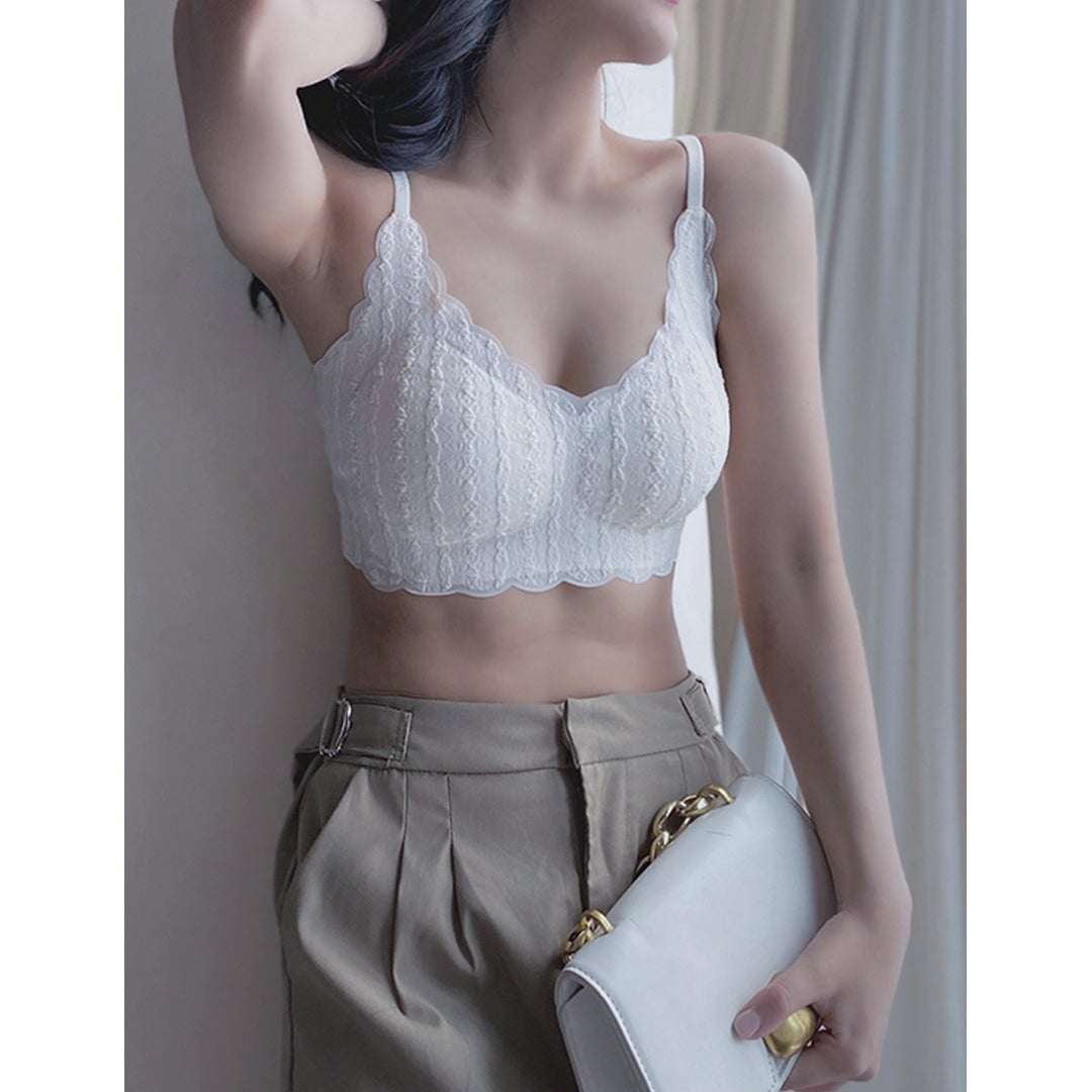 Wirefree Cooling Fabric Lace Camisole Bra