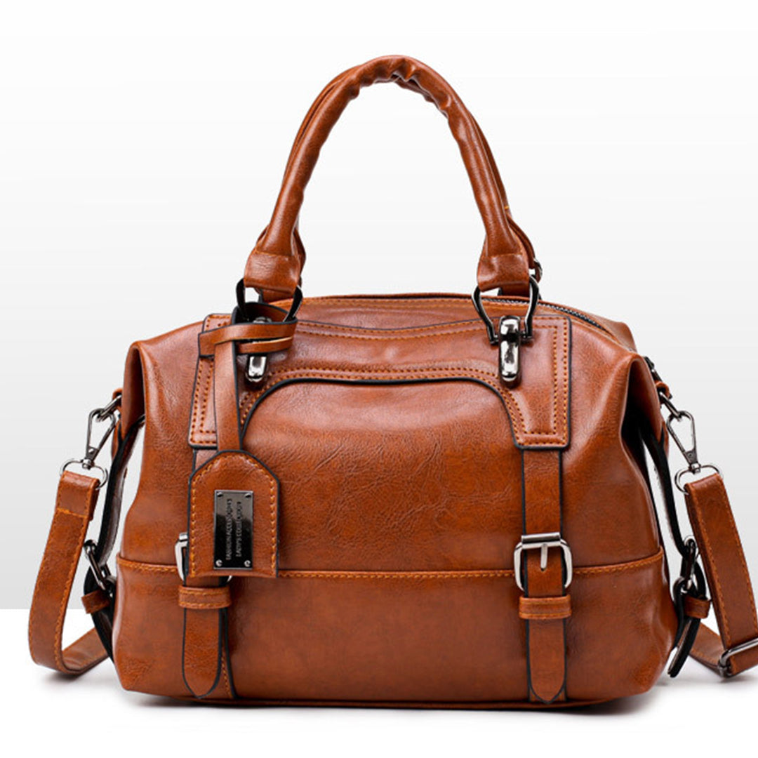 Crocodile Pattern Boston Pillow Bag Handbag For Travel and Daily