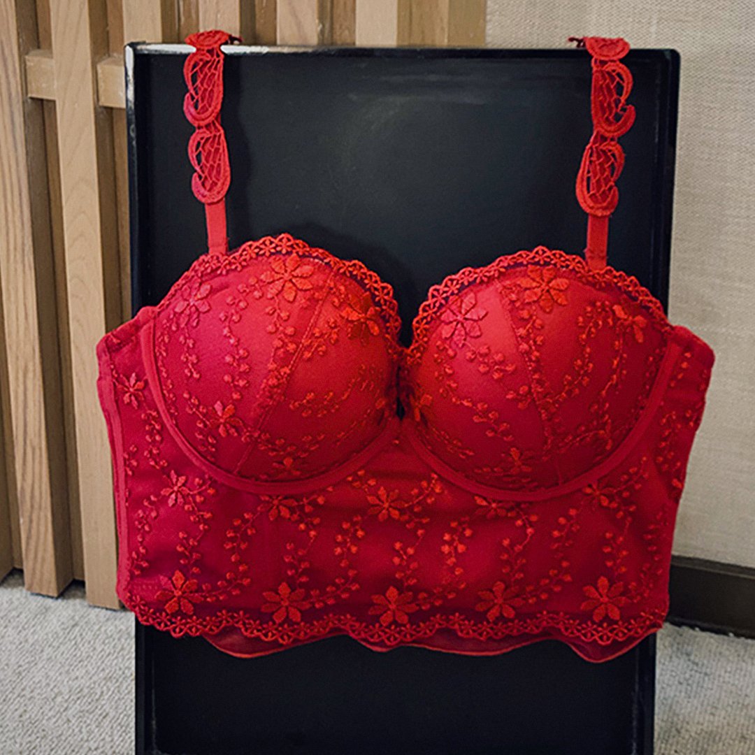 Ziibras™ Lace Embroidered Push-up T-shirt Bra