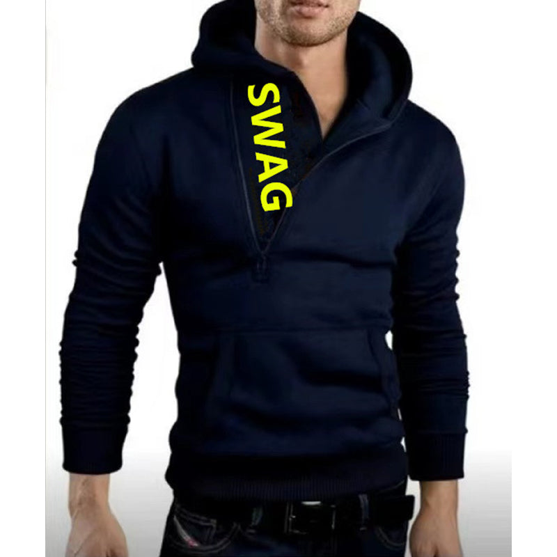 Men Loose Pullover Hooded Tops Sweatshirt Pockets Jumper For Fitness Sports