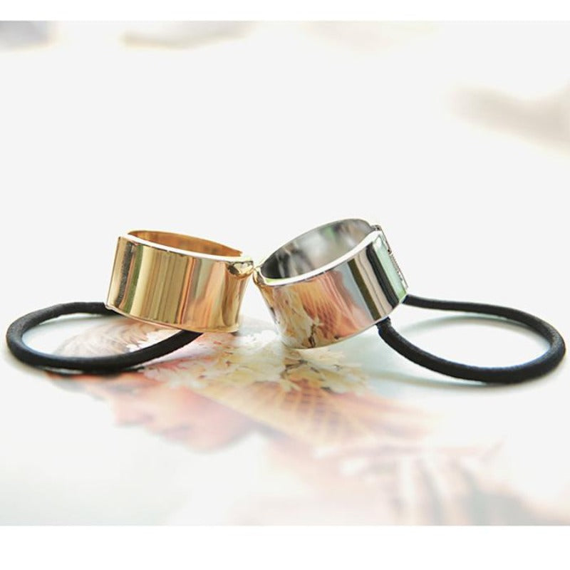 Tie Hair Rubber Band Metal Hair Band