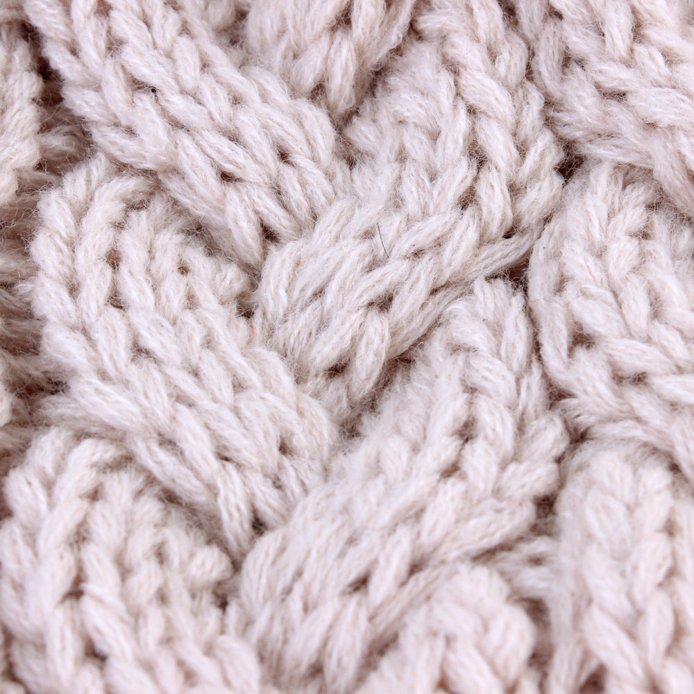 2PCS Winter Parent-Child Thick Wool Knitted Hat