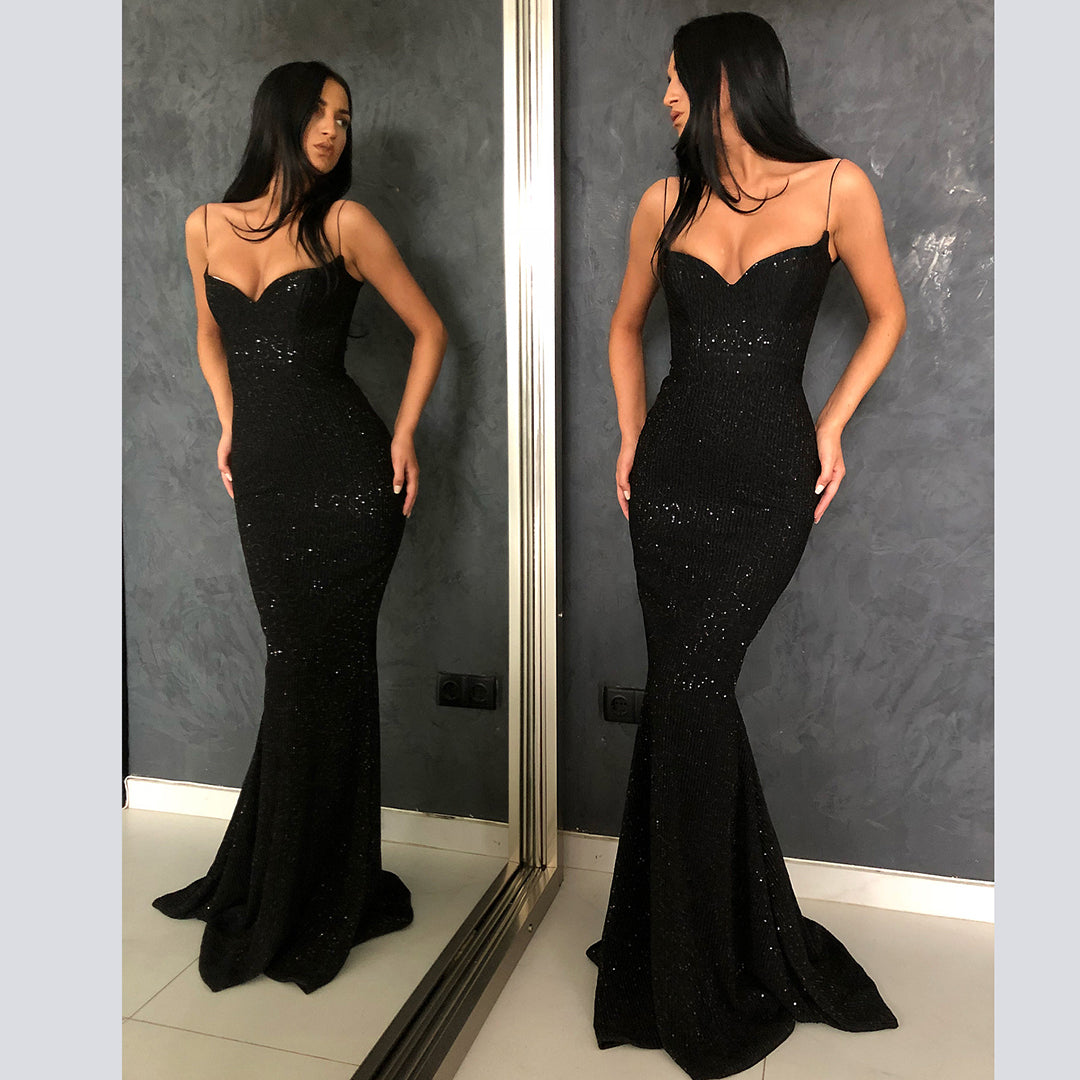 Sexy Tight V-neck Fishtail Dress