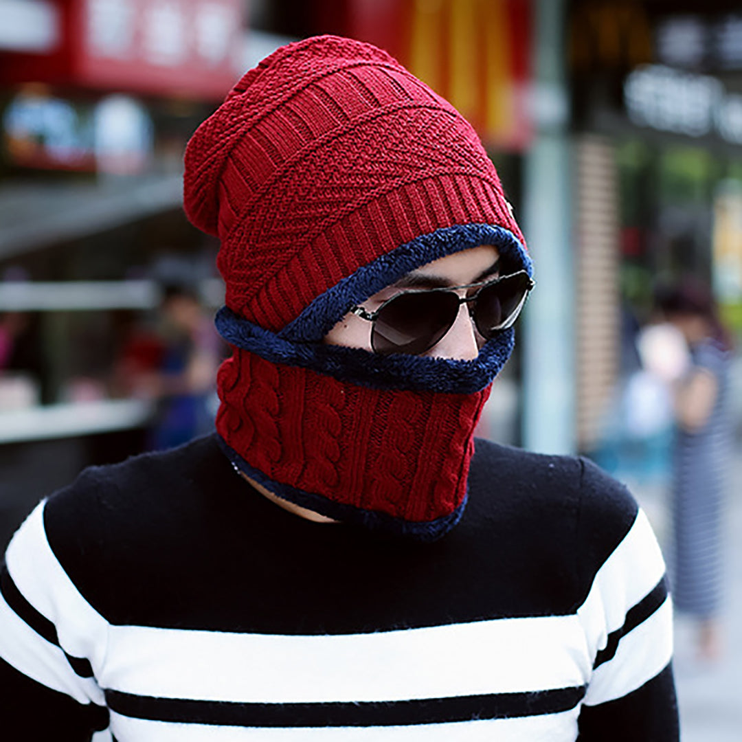 Parent-child Warm Knitted Hat & Scarf 2 PCS