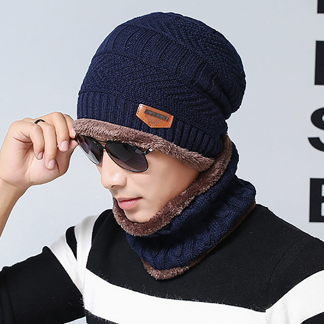 Parent-child Warm Knitted Hat & Scarf 2 PCS