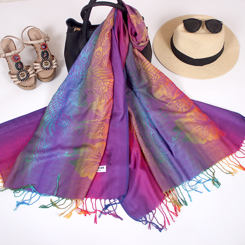 Colorful Gradient Bohemian Scarf