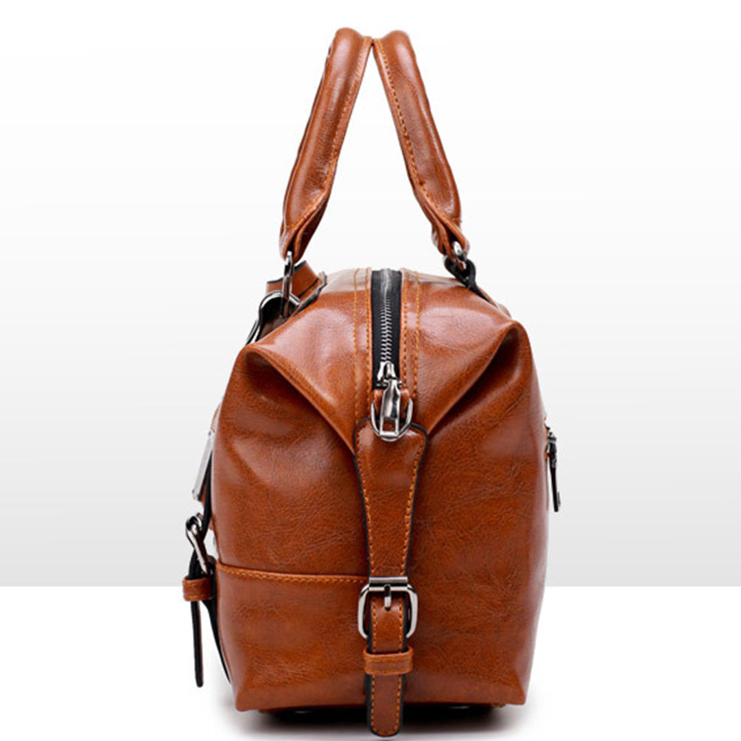 Crocodile Pattern Boston Pillow Bag Handbag For Travel and Daily