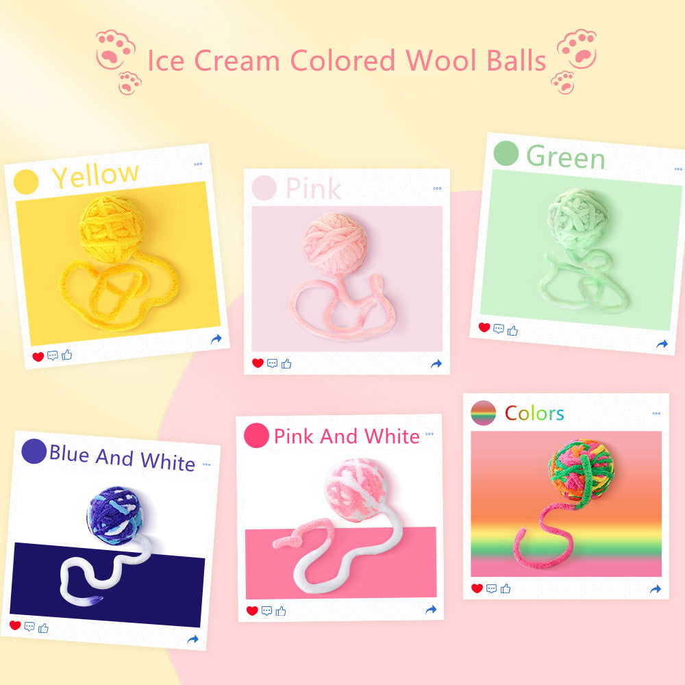 Ice Cream Colored Wool Balls