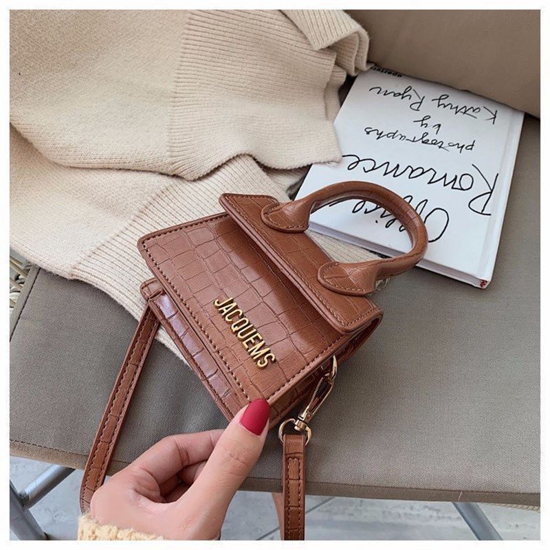 Crocodile Pattern Portable Diagonal Shoulder Square Bag