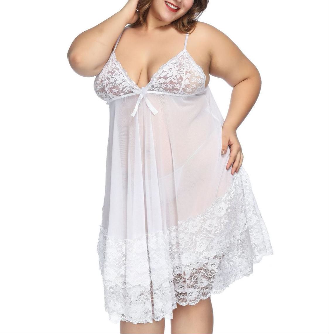 Sexy breathable lace pajama dress