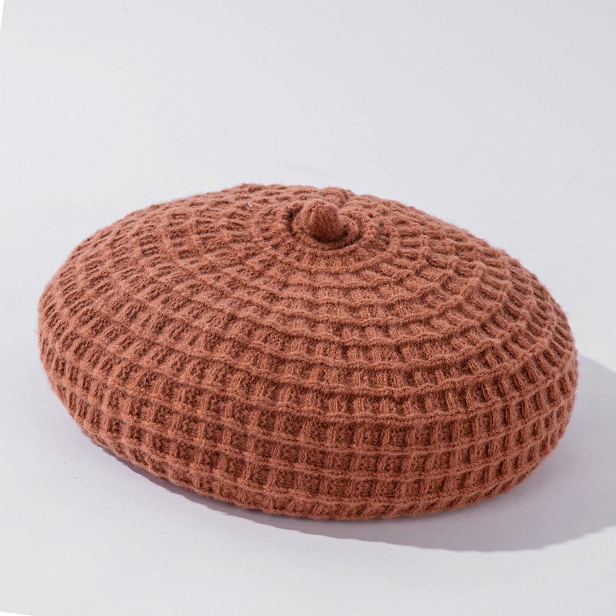 Solid Color Knitted Beret