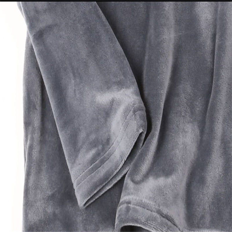 Thicken Plus Fleece Men Long Sleeve Thermal Underwear Set