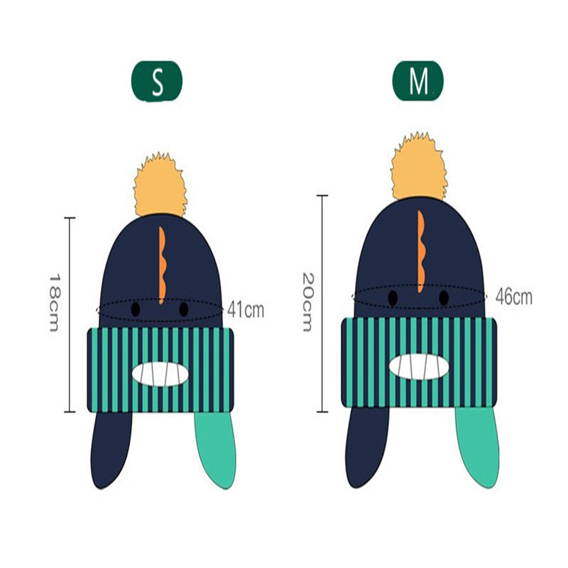 Winter children hat scarf two-piece scarf set warm and down