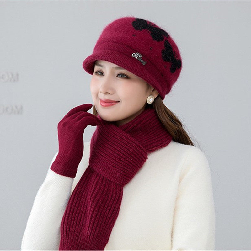 Stylish Solid Color Elegant Thickening Warm Knit Hat