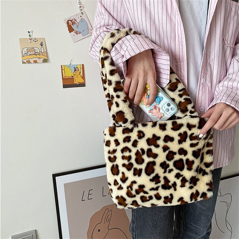 Cute Bear Plush Tote Bag