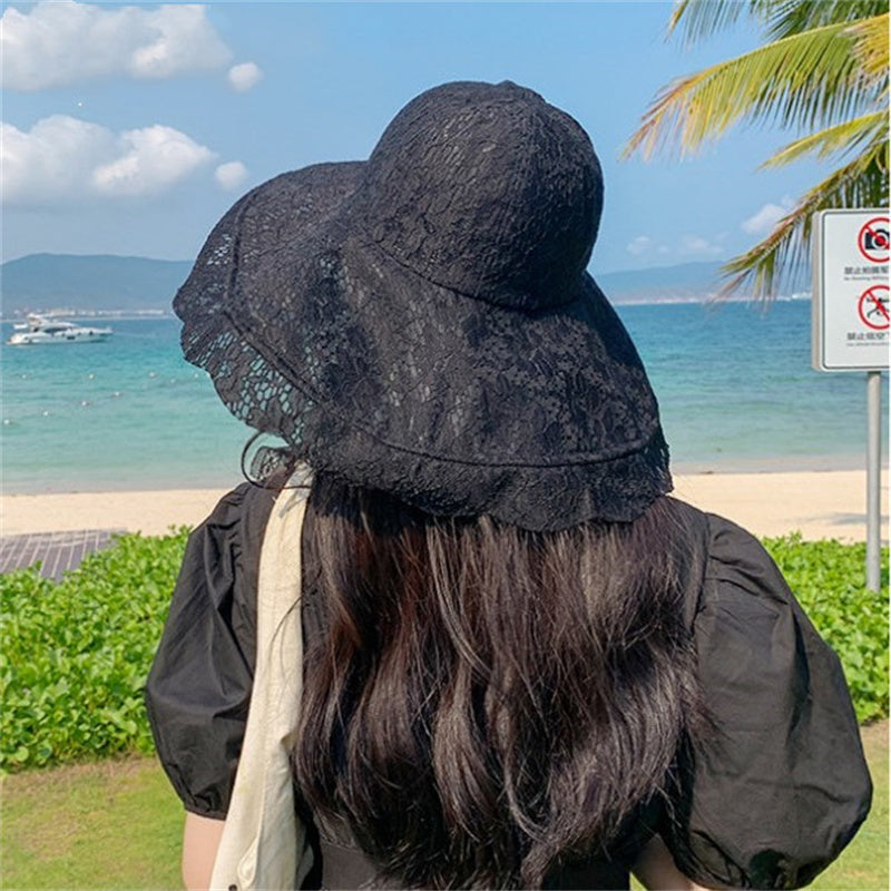 Lace Bow Family Breathable Sunscreen Beach Hat