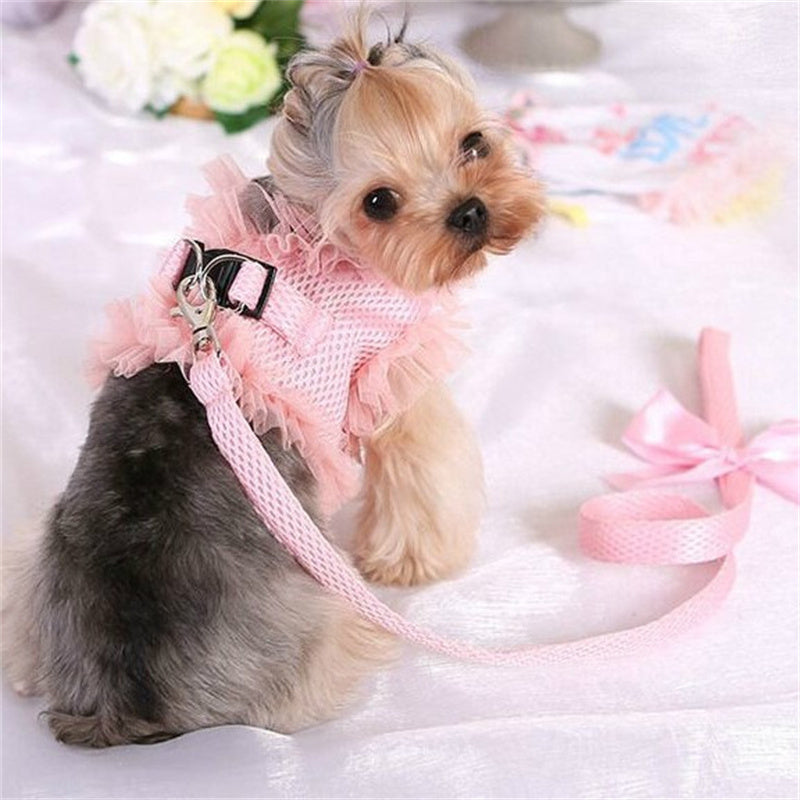 Chest Strap Cute Lace Chest Back Dog Leash