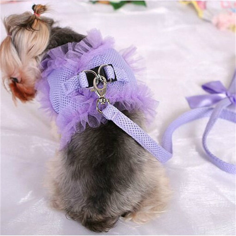 Chest Strap Cute Lace Chest Back Dog Leash