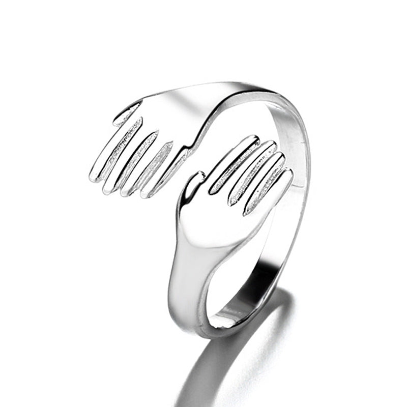 Creative Silver Color Palm Love Ring