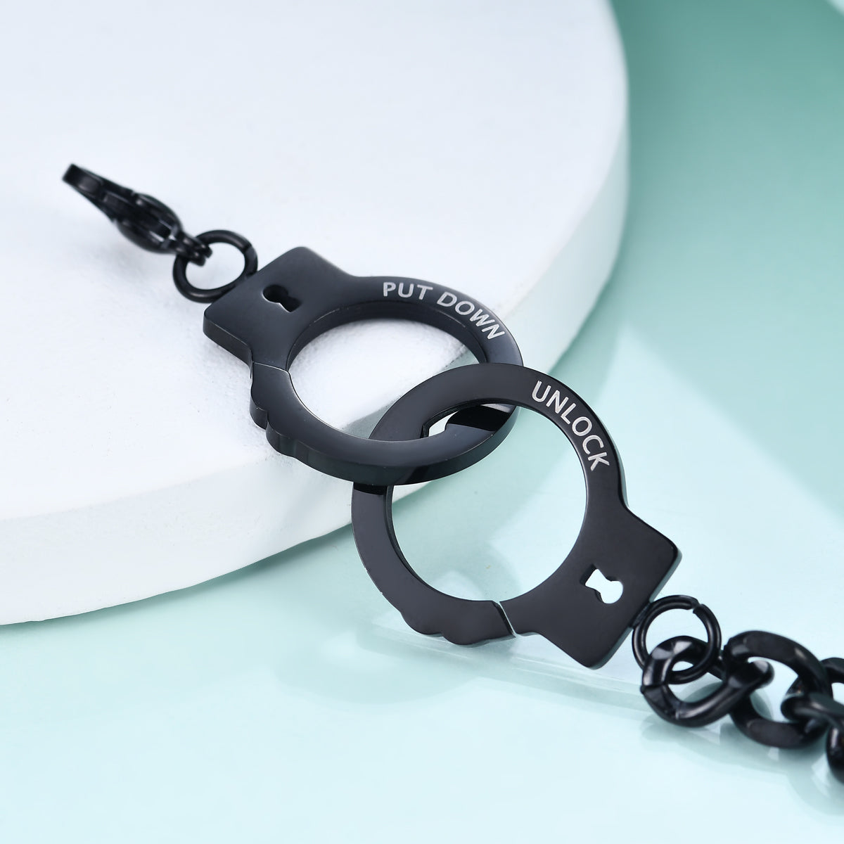 Personalized Interlocking Bracelet Stainless Steel Couple Bracelet