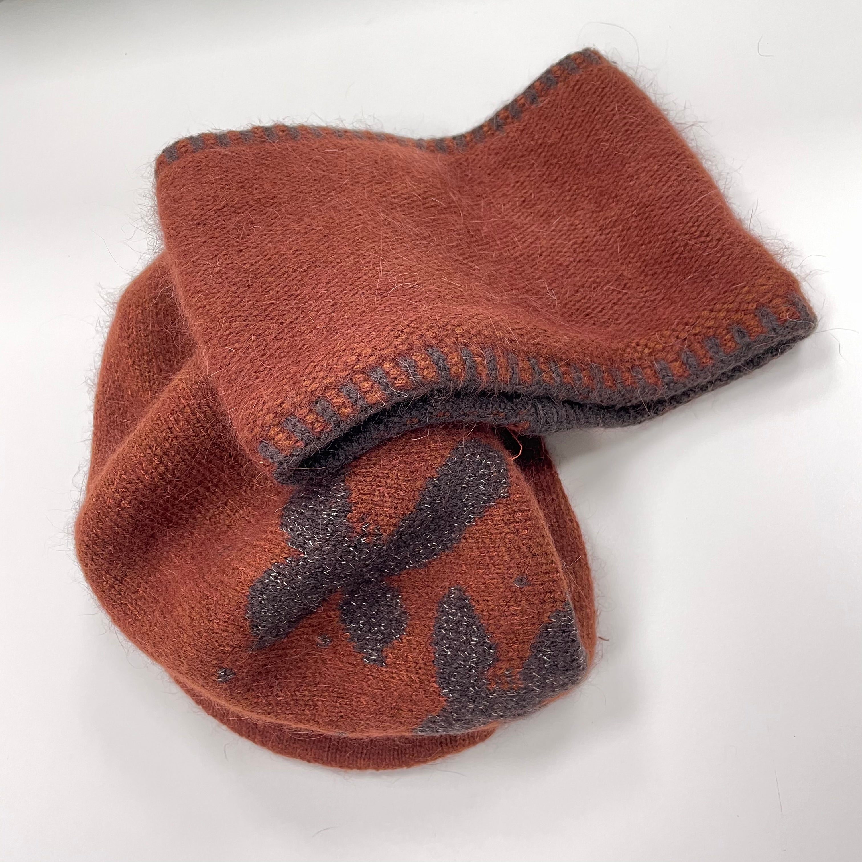 Windproof Knitted Muffler And Hat Set Ears Neck Protection