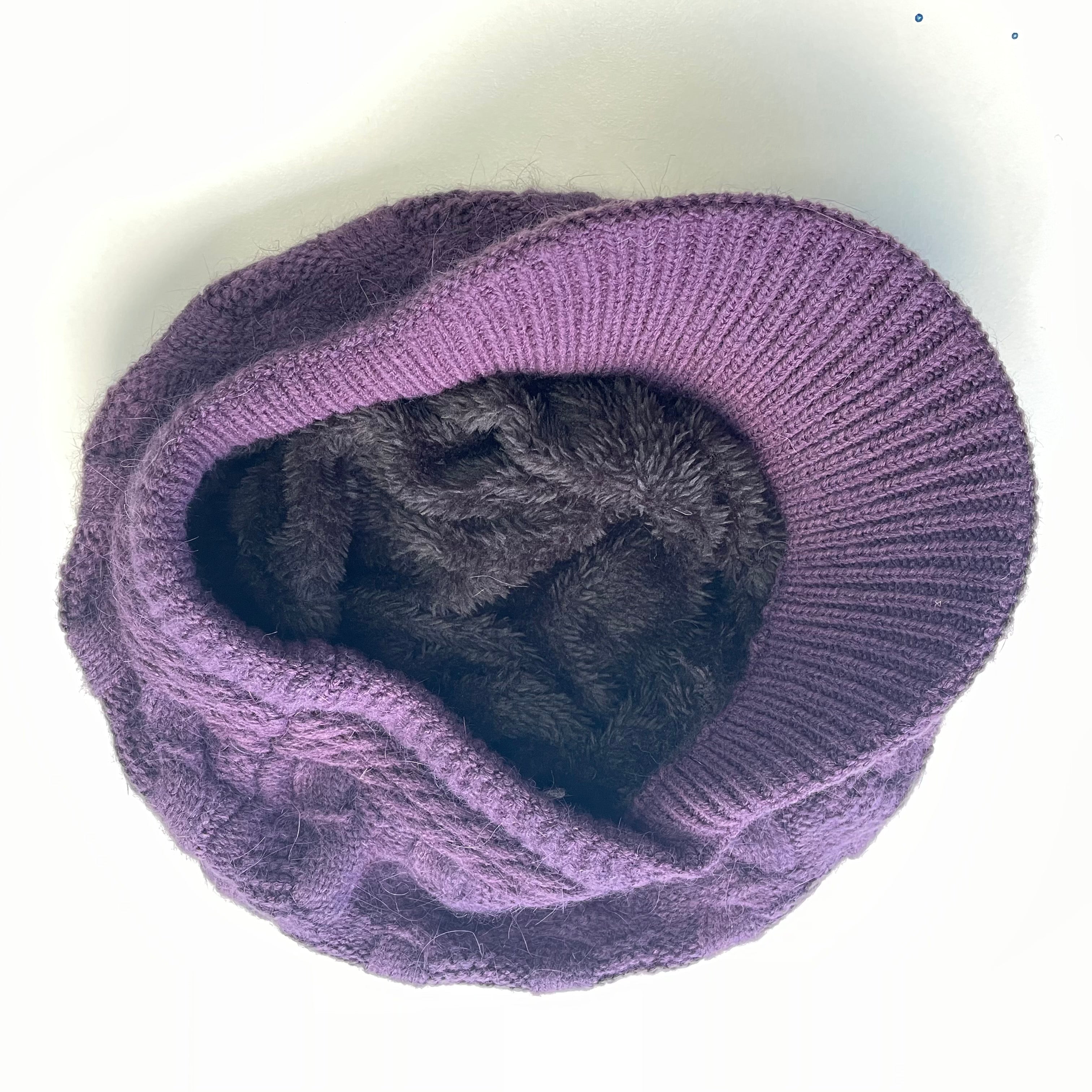 Knitted French Beret Cap Lightweight Ultra-Warm For College and Work