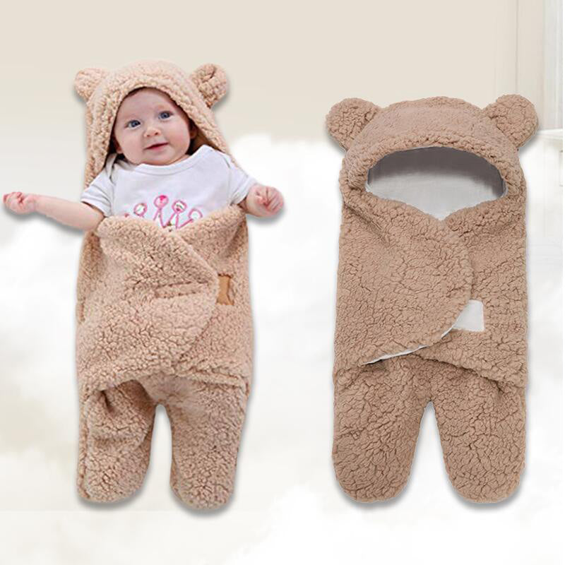Infant  Winter Fleece Sleeping Bag Newborn Thicker Sleep Sack for Baby