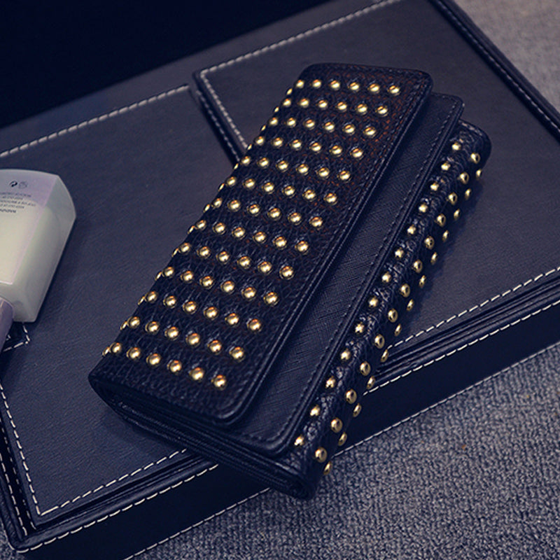 Punk Studded Long Wallet