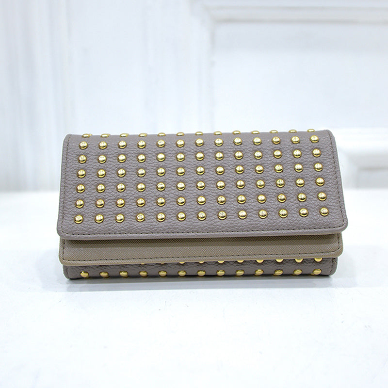 Punk Studded Long Wallet