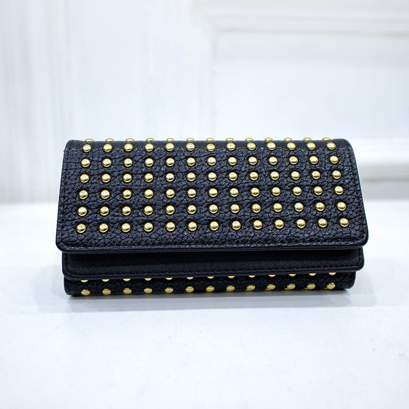 Punk Studded Long Wallet