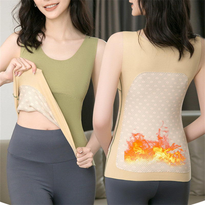 Thermal Shirt Women Sleeveless Elastic Vest Thermal Tank Top Warm Underwear
