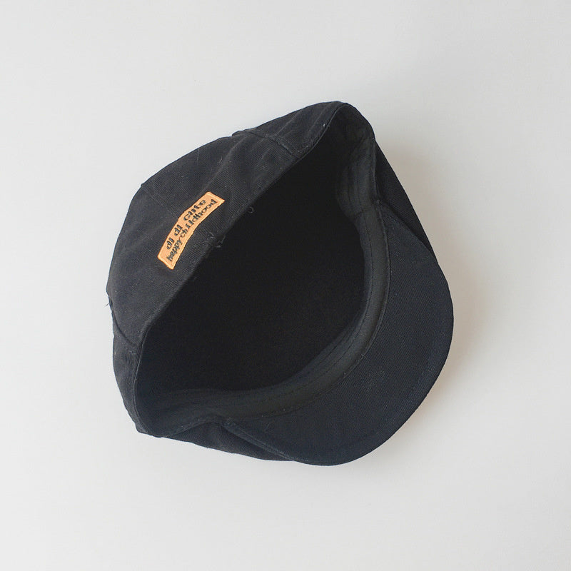 Thin simple corduroy children's beret