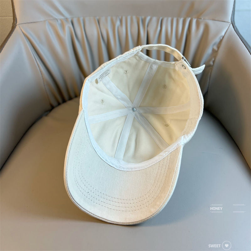 Casual Embroidery Letter Fashion Trend Dimple Wind Cap