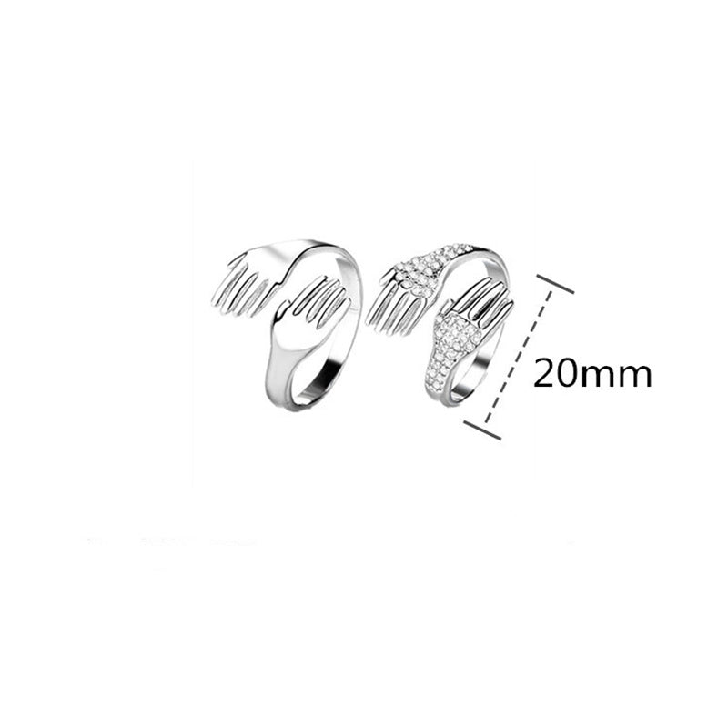 Creative Silver Color Palm Love Ring